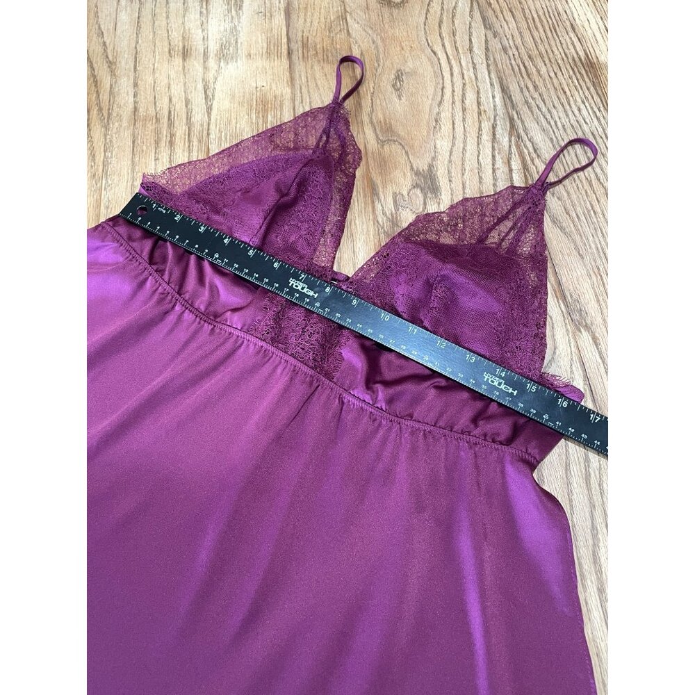 Victorias Secret Baby Doll Camisole Lingerie Top Womens XL Wine Lace Coquette - Picture 7 of 9